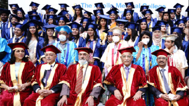 KNRUHS Vice-Chancellor Prof. Karunakar Reddy presents graduation certificates to MBBS students of Apollo Medical college!